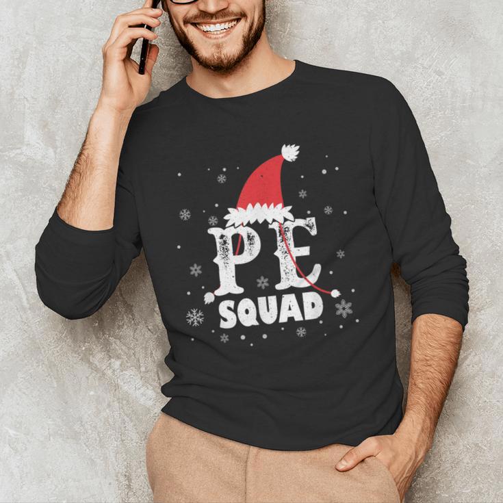 PE Squad Christmas PE Teacher Matching Xmas Men's Long Sleeve T-Shirt, novelty gifts, funny gifts PE Squad Christmas PE Teacher Matching Xmas Men's Long Sleeve T-Shirt, novelty gifts, funny gifts