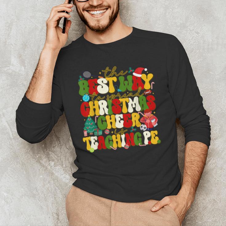PE Teacher Christmas Holiday Men's Long Sleeve T-Shirt, novelty gifts, funny gifts PE Teacher Christmas Holiday Men's Long Sleeve T-Shirt, novelty gifts, funny gifts