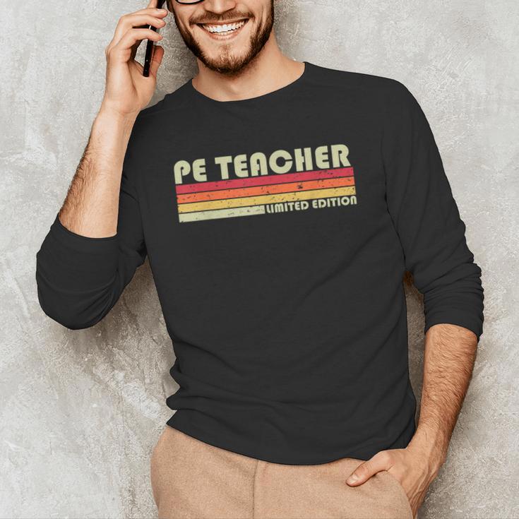 PE TEACHER Job Title Profession Birthday Worker Idea Men's Long Sleeve T-Shirt, novelty gifts, funny gifts PE TEACHER Job Title Profession Birthday Worker Idea Men's Long Sleeve T-Shirt, novelty gifts, funny gifts