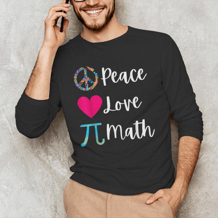 Peace Love Math Maths Teacher Pi Symbol Men Women Men's Long Sleeve T-Shirt, novelty gifts, funny gifts Peace Love Math Maths Teacher Pi Symbol Men Women Men's Long Sleeve T-Shirt, novelty gifts, funny gifts