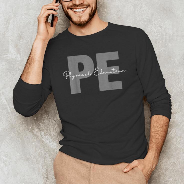 Physical Education PE Teacher Phys Ed Student Grad Men's Long Sleeve T-Shirt, novelty gifts, funny gifts