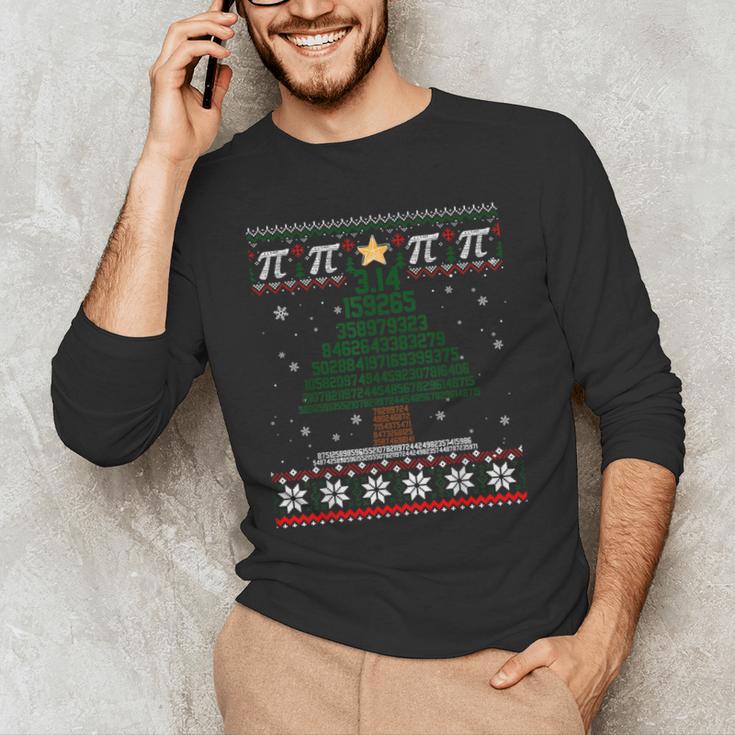 Pi Tree Christmas Math Teacher Ugly Sweater Men Women Kids Men's Long Sleeve T-Shirt, novelty gifts, funny gifts