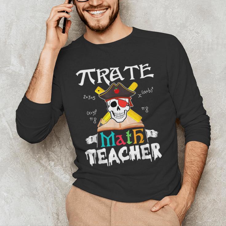 Pirate Math Teacher Skull Pirate Halloween Costume Men's Long Sleeve T-Shirt, novelty gifts, funny gifts Pirate Math Teacher Skull Pirate Halloween Costume Men's Long Sleeve T-Shirt, novelty gifts, funny gifts