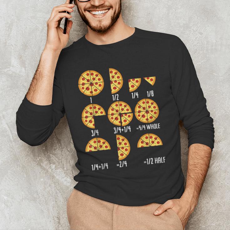 Pizza Slice Fraction Math Teacher Back To School Educational Men's Long Sleeve T-Shirt, novelty gifts, funny gifts Pizza Slice Fraction Math Teacher Back To School Educational Men's Long Sleeve T-Shirt, novelty gifts, funny gifts