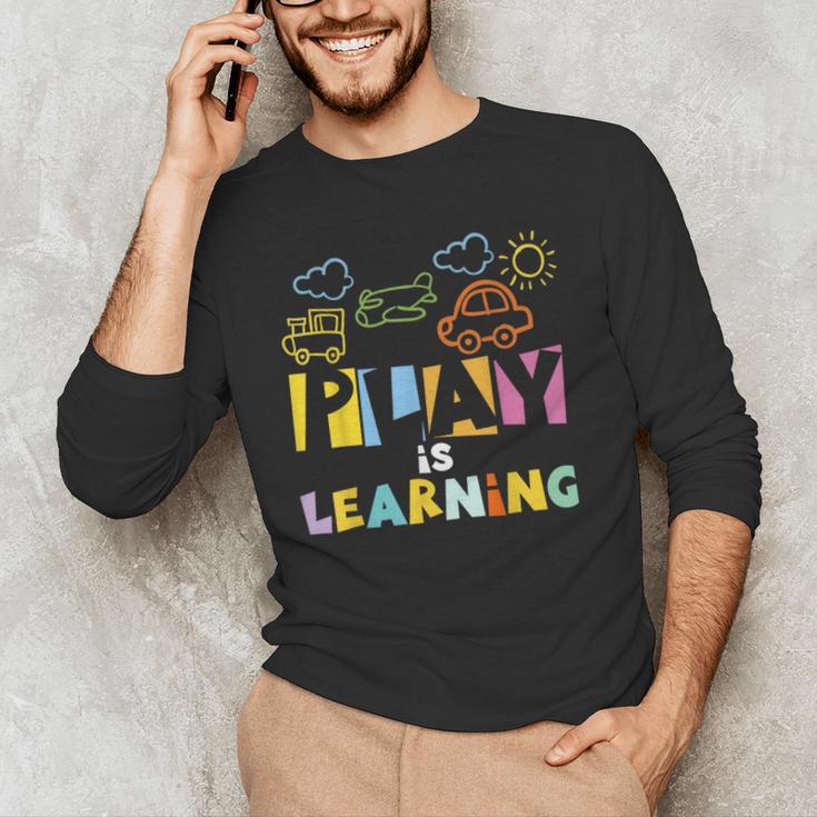 Play Is Learning Design T Designs For Teachers Preschool Men's Long Sleeve T-Shirt, novelty gifts, funny gifts Play Is Learning Design T Designs For Teachers Preschool Men's Long Sleeve T-Shirt, novelty gifts, funny gifts
