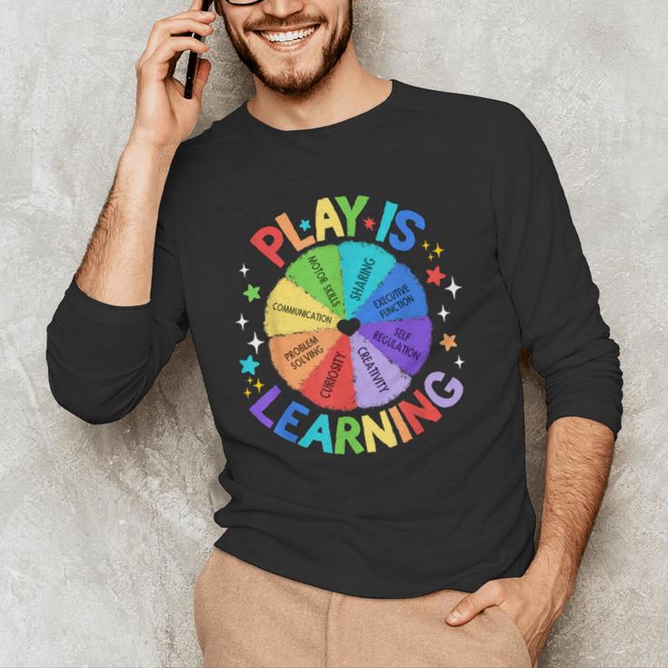 Play Is Learning Teacher Kindergarten For Men Women Kids Men's Long Sleeve T-Shirt, novelty gifts, funny gifts