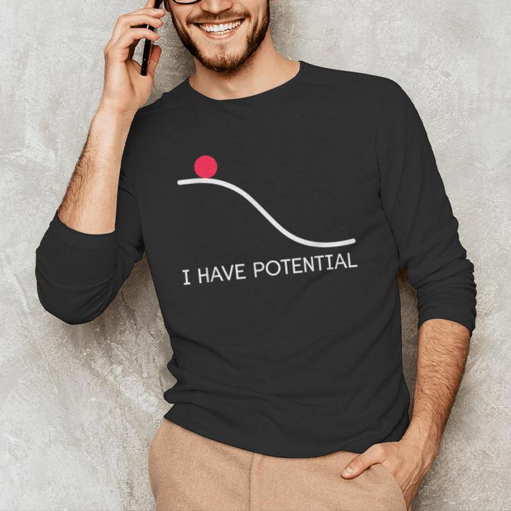 I Have Potential Energy Physics Science Teachers Men's Long Sleeve T-Shirt, novelty gifts, funny gifts I Have Potential Energy Physics Science Teachers Men's Long Sleeve T-Shirt, novelty gifts, funny gifts
