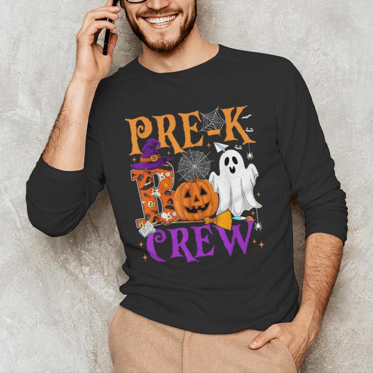 Pre-K Boo Crew Teacher Student Halloween Costume Men's Long Sleeve T-Shirt, novelty gifts, funny gifts Pre-K Boo Crew Teacher Student Halloween Costume Men's Long Sleeve T-Shirt, novelty gifts, funny gifts