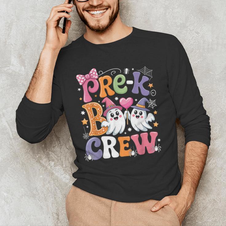 Pre-K Boo Crew Pre-K Teacher Student Kids Halloween Men's Long Sleeve T-Shirt, novelty gifts, funny gifts