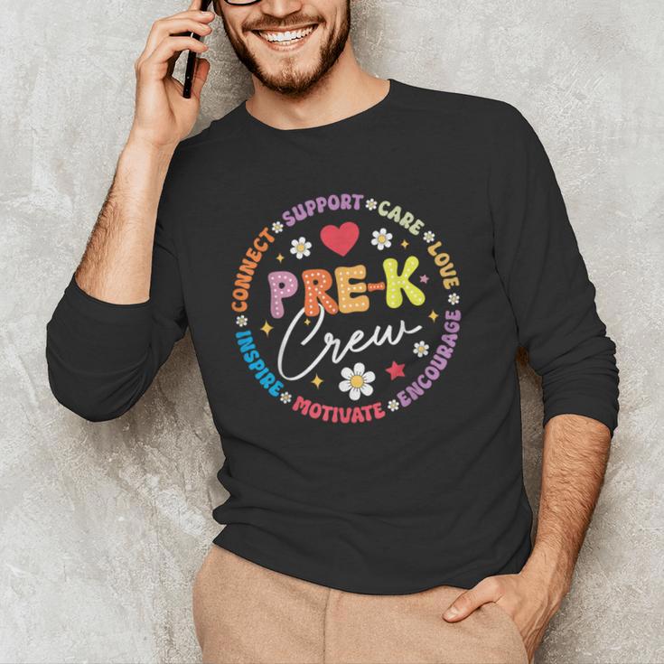 Pre-K Crew 1st Day Of School Preschool Teacher Men's Long Sleeve T-Shirt, novelty gifts, funny gifts Pre-K Crew 1st Day Of School Preschool Teacher Men's Long Sleeve T-Shirt, novelty gifts, funny gifts