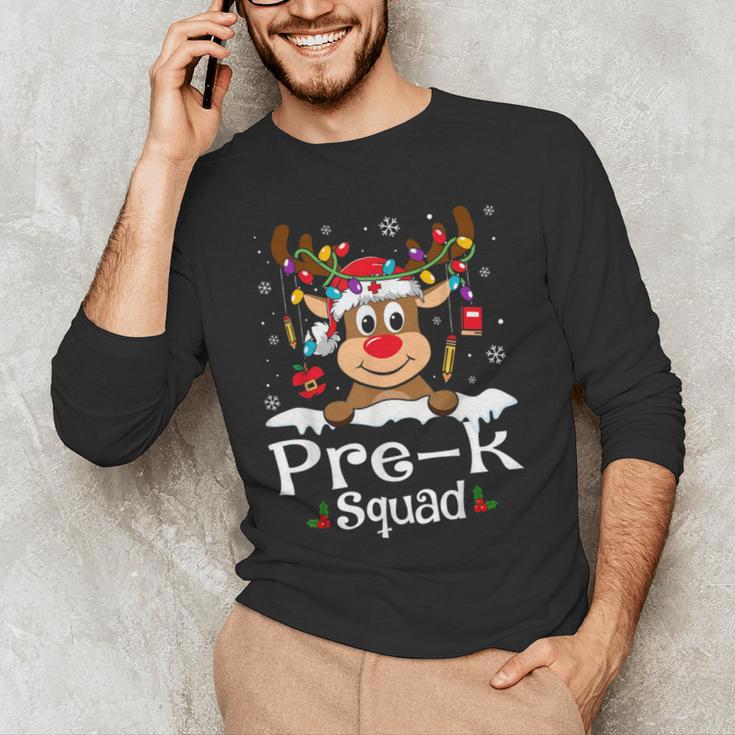 Pre-k Teacher Squad Reindeer Teacher Christmas Men's Long Sleeve T-Shirt, novelty gifts, funny gifts Pre-k Teacher Squad Reindeer Teacher Christmas Men's Long Sleeve T-Shirt, novelty gifts, funny gifts