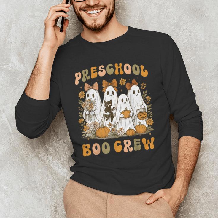 Preschool Boo Crew Halloween Teacher Ghost Costume Matching Men's Long Sleeve T-Shirt, novelty gifts, funny gifts Preschool Boo Crew Halloween Teacher Ghost Costume Matching Men's Long Sleeve T-Shirt, novelty gifts, funny gifts