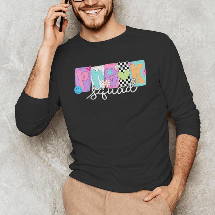 Preschool Squad Team Pre-K Crew Back To School Teacher Men's Long Sleeve T-Shirt, novelty gifts, funny gifts Preschool Squad Team Pre-K Crew Back To School Teacher Men's Long Sleeve T-Shirt, novelty gifts, funny gifts