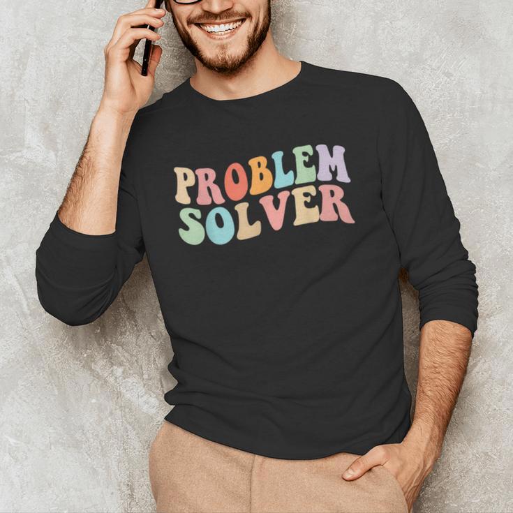 Problem Solver School Work Staff Front Desk Teacher Men's Long Sleeve T-Shirt, novelty gifts, funny gifts Problem Solver School Work Staff Front Desk Teacher Men's Long Sleeve T-Shirt, novelty gifts, funny gifts