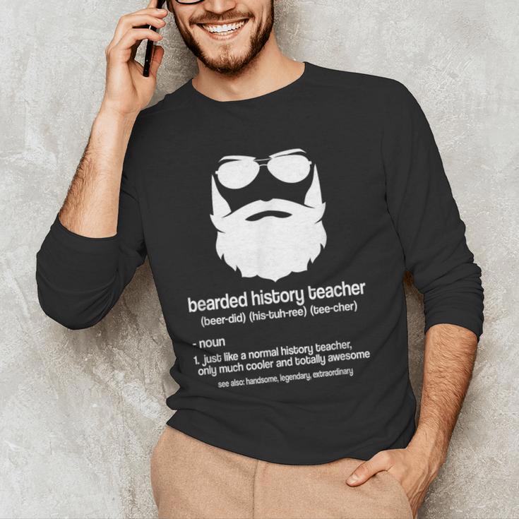 Professor Ancient Teaching Education Bearded History Teacher Men's Long Sleeve T-Shirt, novelty gifts, funny gifts