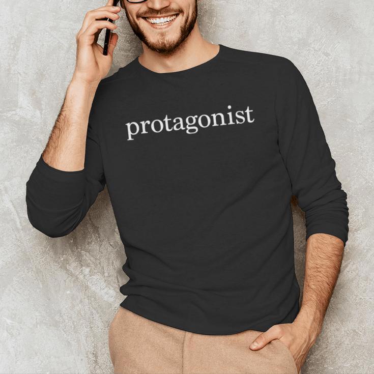 Protagonist Shirt For English Majors English Teachers Men's Long Sleeve T-Shirt, novelty gifts, funny gifts