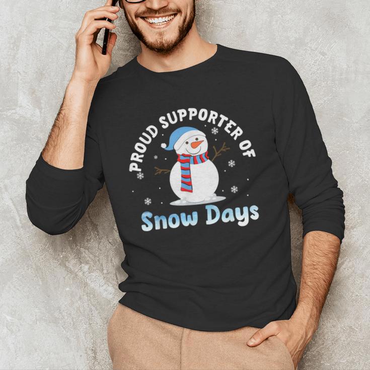 Proud Supporter Of Snow Days Teacher Men's Long Sleeve T-Shirt, novelty gifts, funny gifts Proud Supporter Of Snow Days Teacher Men's Long Sleeve T-Shirt, novelty gifts, funny gifts