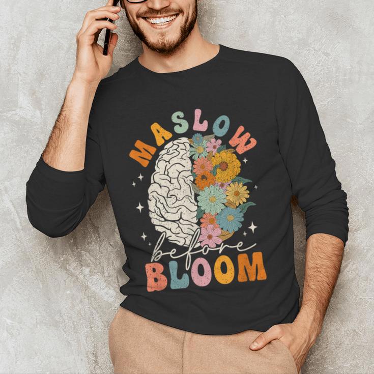 Psychologist Maslow Before Bloom Sped Teacher Classroom Men's Long Sleeve T-Shirt, novelty gifts, funny gifts Psychologist Maslow Before Bloom Sped Teacher Classroom Men's Long Sleeve T-Shirt, novelty gifts, funny gifts