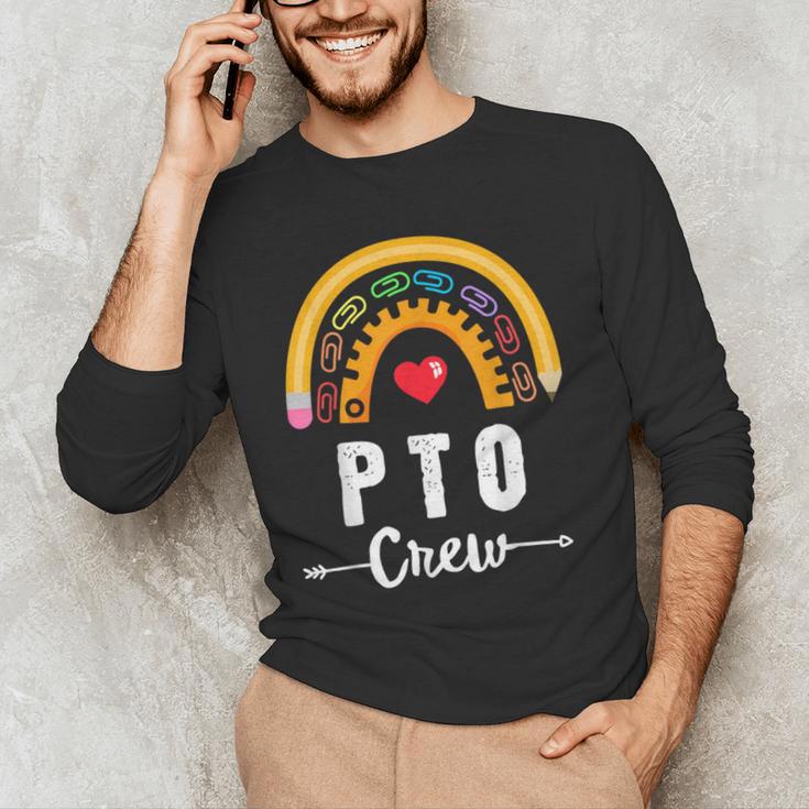 PTO Crew Parent School Volunteer Board Mom Parent Teacher Men's Long Sleeve T-Shirt, novelty gifts, funny gifts PTO Crew Parent School Volunteer Board Mom Parent Teacher Men's Long Sleeve T-Shirt, novelty gifts, funny gifts