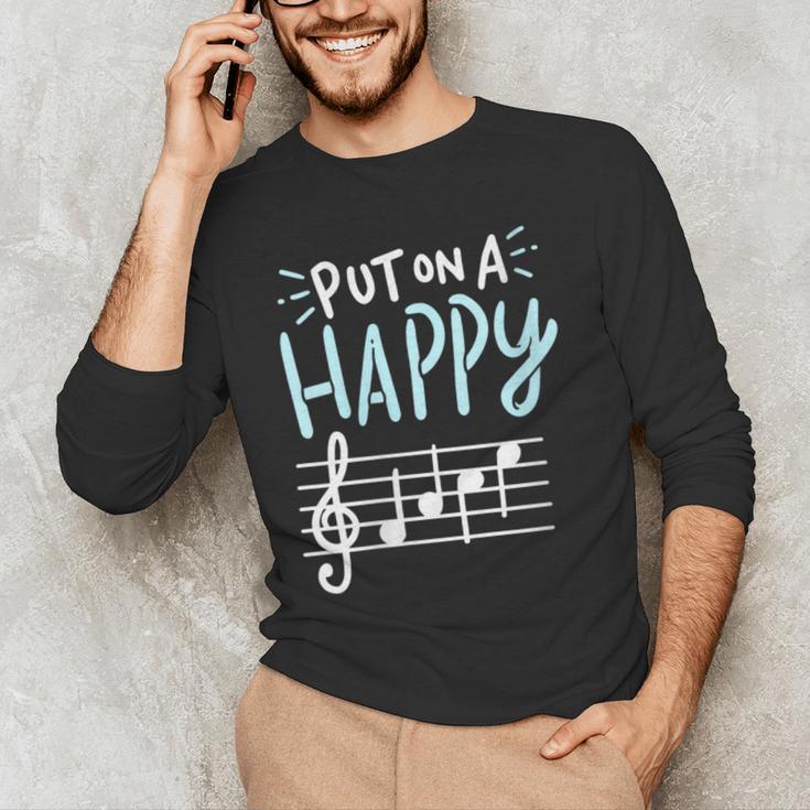 Put On A Happy Face Music Music Teacher Men's Long Sleeve T-Shirt, novelty gifts, funny gifts Put On A Happy Face Music Music Teacher Men's Long Sleeve T-Shirt, novelty gifts, funny gifts