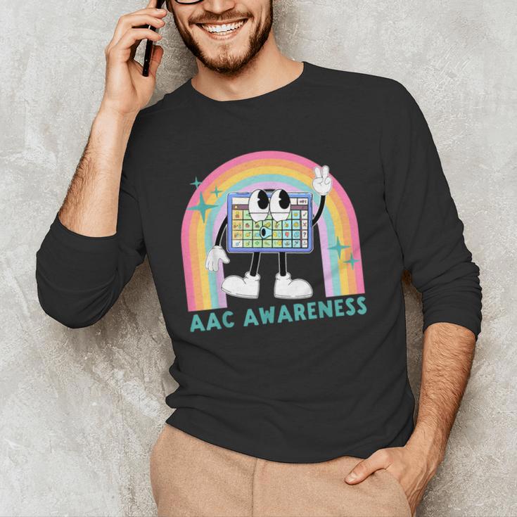 Rainbow AAC Awareness Month SPED Teacher SLP Communication Men's Long Sleeve T-Shirt, novelty gifts, funny gifts Rainbow AAC Awareness Month SPED Teacher SLP Communication Men's Long Sleeve T-Shirt, novelty gifts, funny gifts