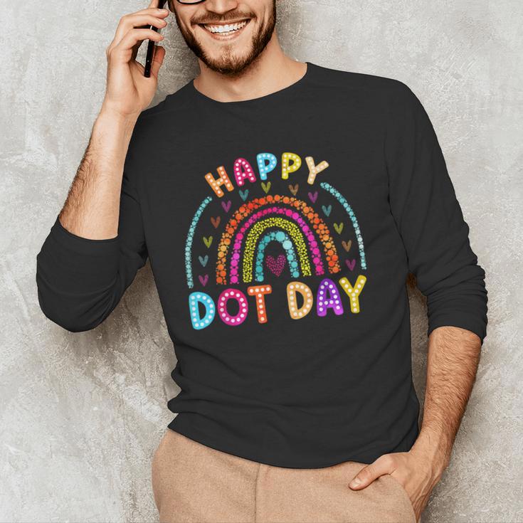 Rainbow Happy Dot Day Shirts Teacher Kids September 15th Men's Long Sleeve T-Shirt, novelty gifts, funny gifts Rainbow Happy Dot Day Shirts Teacher Kids September 15th Men's Long Sleeve T-Shirt, novelty gifts, funny gifts