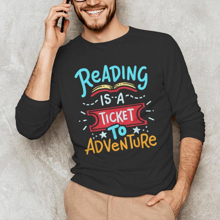 Reading Adventure Library Student Teacher Book Men's Long Sleeve T-Shirt, novelty gifts, funny gifts Reading Adventure Library Student Teacher Book Men's Long Sleeve T-Shirt, novelty gifts, funny gifts