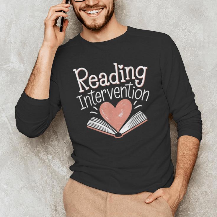 Reading Intervention Teacher Men's Long Sleeve T-Shirt, novelty gifts, funny gifts Reading Intervention Teacher Men's Long Sleeve T-Shirt, novelty gifts, funny gifts