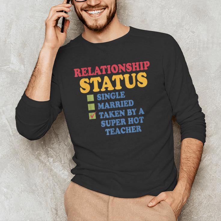 Relationship Status Single Married Hot Teacher Men's Long Sleeve T-Shirt, novelty gifts, funny gifts Relationship Status Single Married Hot Teacher Men's Long Sleeve T-Shirt, novelty gifts, funny gifts