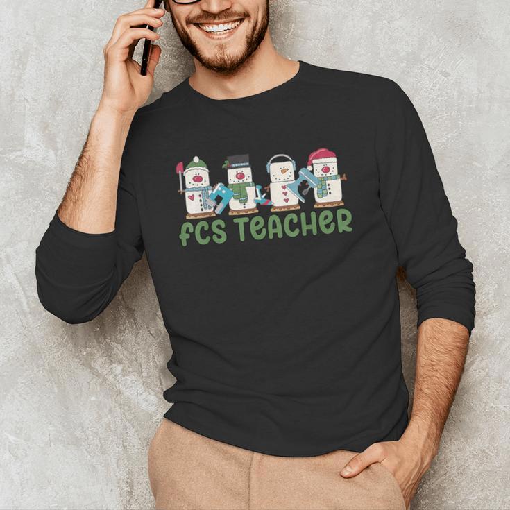 Retro Christmas Snowman FCS Teacher Family Consumer Science Men's Long Sleeve T-Shirt, novelty gifts, funny gifts Retro Christmas Snowman FCS Teacher Family Consumer Science Men's Long Sleeve T-Shirt, novelty gifts, funny gifts