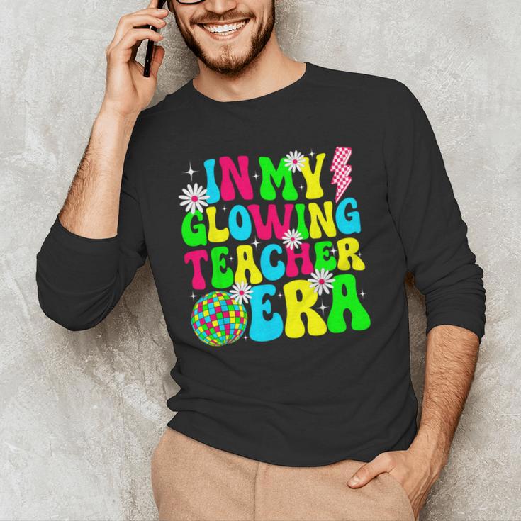 Retro Groovy In My Glowing Teacher Era Happy Teacher's Day Men's Long Sleeve T-Shirt, novelty gifts, funny gifts Retro Groovy In My Glowing Teacher Era Happy Teacher's Day Men's Long Sleeve T-Shirt, novelty gifts, funny gifts