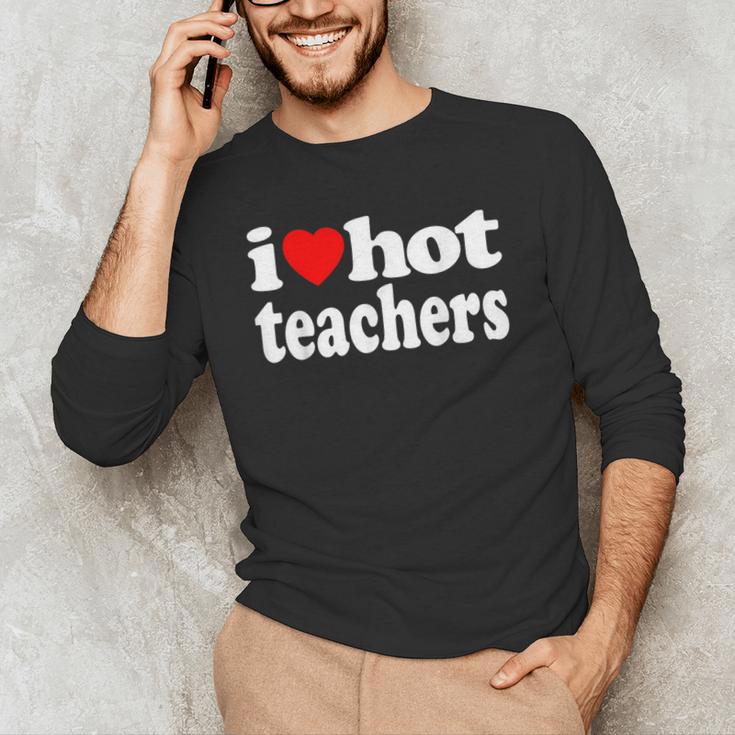 Retro I Love Hot Teachers Vintage I Heart Hot Teacher Men Women Girls Kids Men's Long Sleeve T-Shirt, novelty gifts, funny gifts