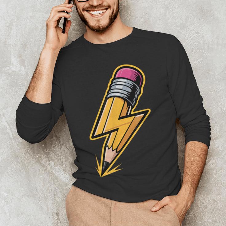 Retro Pencil Pencil Back To School Teacher Student Men's Long Sleeve T-Shirt, novelty gifts, funny gifts Retro Pencil Pencil Back To School Teacher Student Men's Long Sleeve T-Shirt, novelty gifts, funny gifts