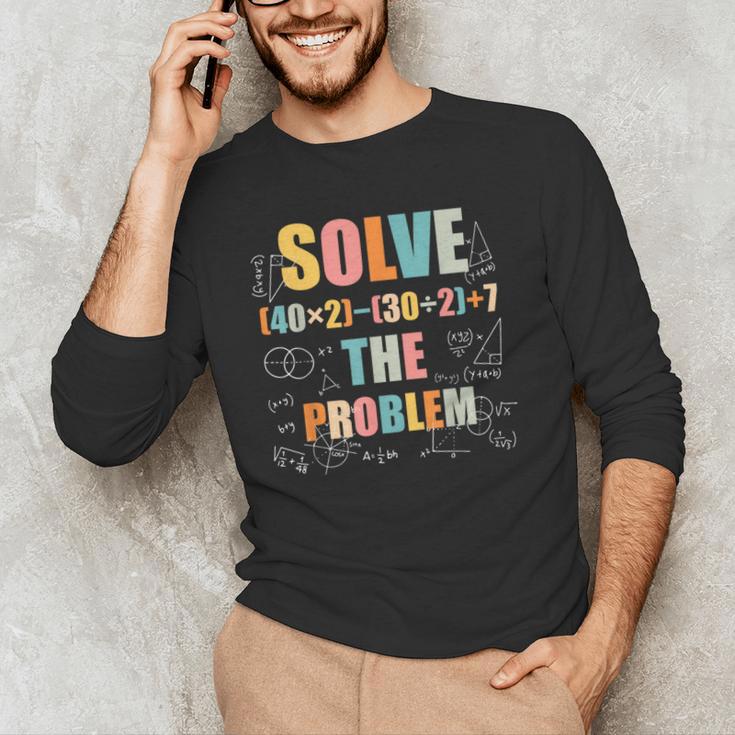 Retro Solve The Problem 67 Meme Joke Math Teacher Men's Long Sleeve T-Shirt, novelty gifts, funny gifts Retro Solve The Problem 67 Meme Joke Math Teacher Men's Long Sleeve T-Shirt, novelty gifts, funny gifts
