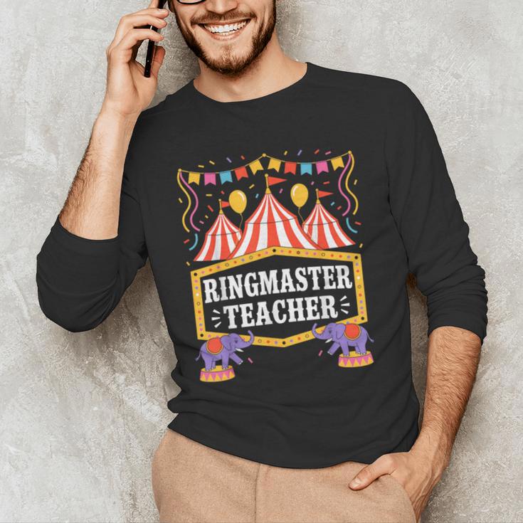 Ringmaster Teacher Circus Party Ringmaster Carnival Men's Long Sleeve T-Shirt, novelty gifts, funny gifts