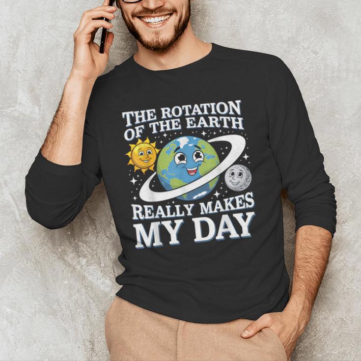 Rotation Of Earth Science Teacher Earth Day Men Women Men's Long Sleeve T-Shirt, novelty gifts, funny gifts Rotation Of Earth Science Teacher Earth Day Men Women Men's Long Sleeve T-Shirt, novelty gifts, funny gifts