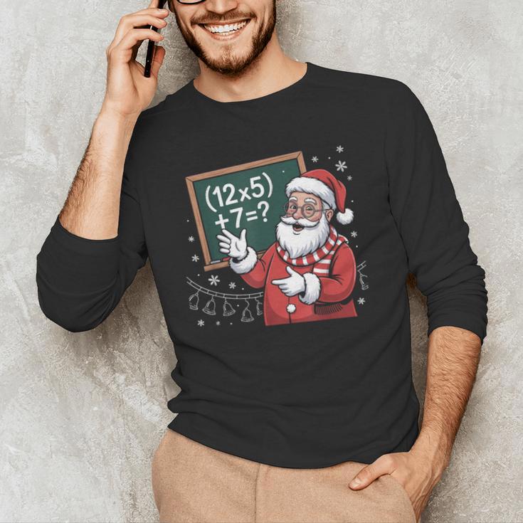 Santa Teacher 67 Math Christmas Xmas Holiday Number 67 Men's Long Sleeve T-Shirt, novelty gifts, funny gifts Santa Teacher 67 Math Christmas Xmas Holiday Number 67 Men's Long Sleeve T-Shirt, novelty gifts, funny gifts