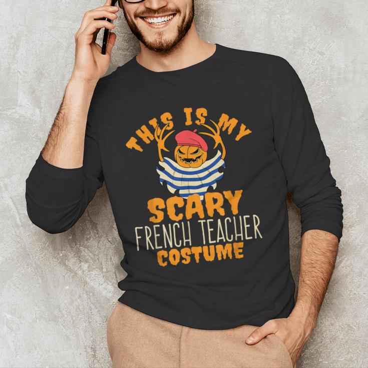 This Is My Scary French Teacher Costume Halloween Men's Long Sleeve T-Shirt, novelty gifts, funny gifts This Is My Scary French Teacher Costume Halloween Men's Long Sleeve T-Shirt, novelty gifts, funny gifts
