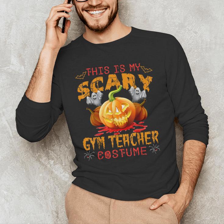 This Is My Scary Gym Teacher Costume Pumpkin Halloween Men Women Men's Long Sleeve T-Shirt, novelty gifts, funny gifts This Is My Scary Gym Teacher Costume Pumpkin Halloween Men Women Men's Long Sleeve T-Shirt, novelty gifts, funny gifts