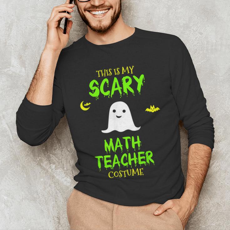 Scary Math Teacher Costume Halloween Lazy Easy Christmas Men's Long Sleeve T-Shirt, novelty gifts, funny gifts Scary Math Teacher Costume Halloween Lazy Easy Christmas Men's Long Sleeve T-Shirt, novelty gifts, funny gifts