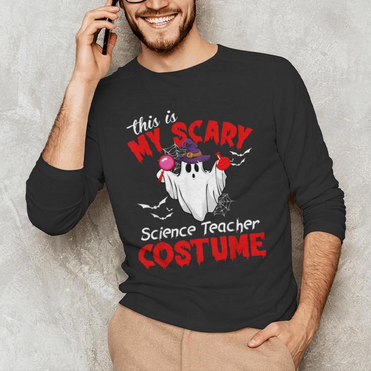 This Is My Scary Science Teacher Costume Ghost Halloween Men's Long Sleeve T-Shirt, novelty gifts, funny gifts This Is My Scary Science Teacher Costume Ghost Halloween Men's Long Sleeve T-Shirt, novelty gifts, funny gifts