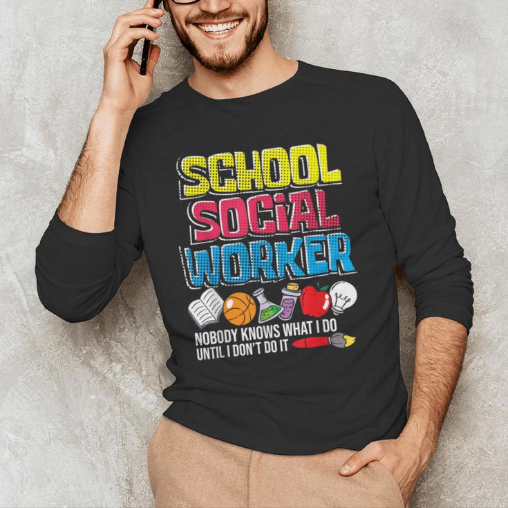 School Social Worker Teacher Caseworker Public Servant LSW Men's Long Sleeve T-Shirt, novelty gifts, funny gifts School Social Worker Teacher Caseworker Public Servant LSW Men's Long Sleeve T-Shirt, novelty gifts, funny gifts