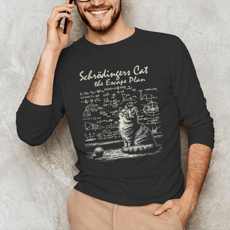 SchröDinger's Cat Escape Plan Science Teacher For Men Women Kids Men's Long Sleeve T-Shirt, novelty gifts, funny gifts SchröDinger's Cat Escape Plan Science Teacher For Men Women Kids Men's Long Sleeve T-Shirt, novelty gifts, funny gifts