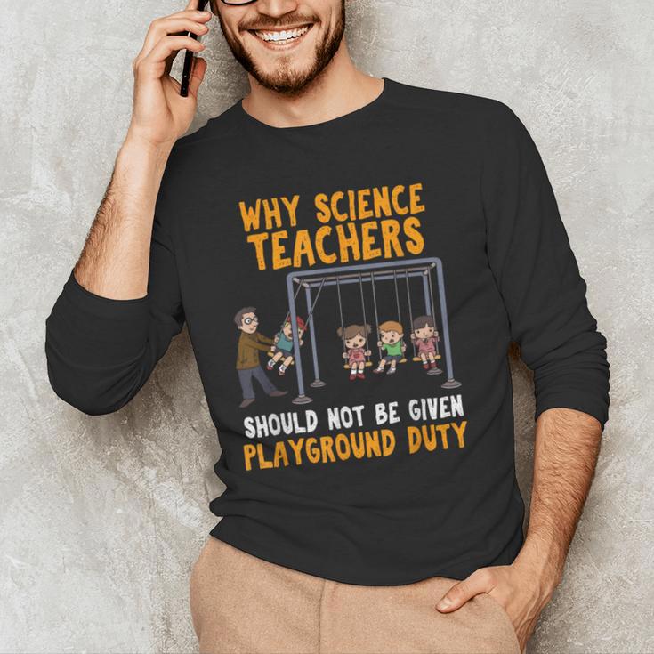 Science Physicist Chemist Teacher Vintage Men's Long Sleeve T-Shirt, novelty gifts, funny gifts