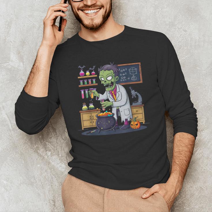 Science Teacher Halloween Shirt Zombie Chemistry Scientist Men's Long Sleeve T-Shirt, novelty gifts, funny gifts Science Teacher Halloween Shirt Zombie Chemistry Scientist Men's Long Sleeve T-Shirt, novelty gifts, funny gifts