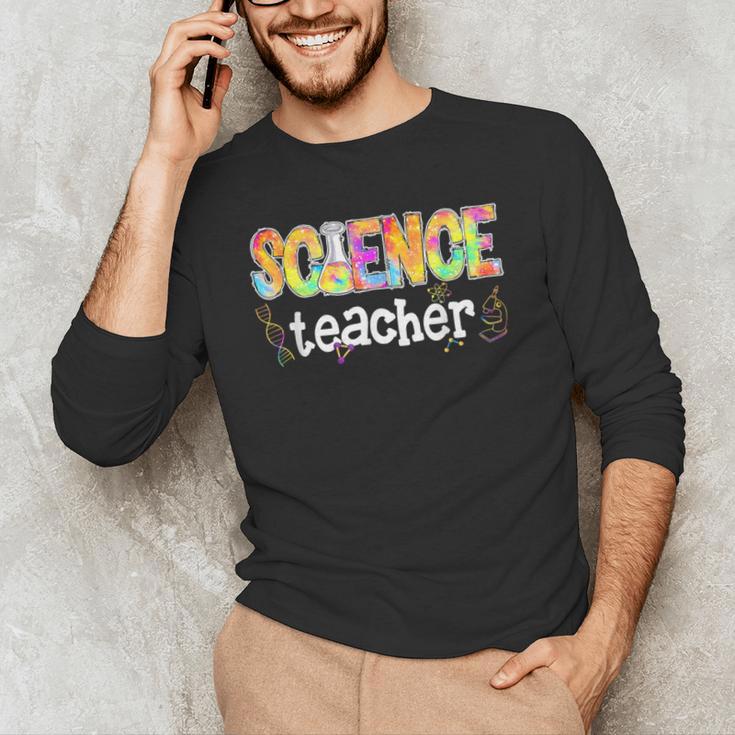 Science Teacher Tie Dye Science Teaching Back To School Men's Long Sleeve T-Shirt, novelty gifts, funny gifts Science Teacher Tie Dye Science Teaching Back To School Men's Long Sleeve T-Shirt, novelty gifts, funny gifts