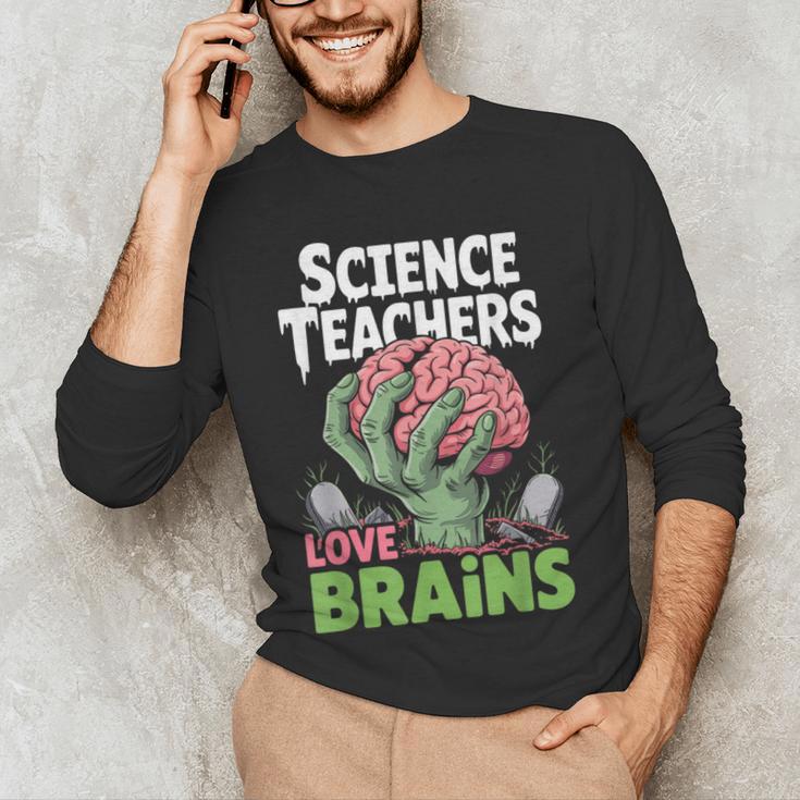 Science Teachers Love Brains Shirt Men Women Halloween Men's Long Sleeve T-Shirt, novelty gifts, funny gifts Science Teachers Love Brains Shirt Men Women Halloween Men's Long Sleeve T-Shirt, novelty gifts, funny gifts