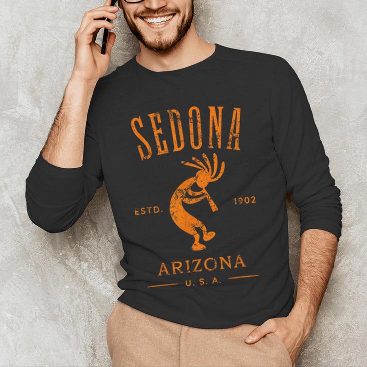 Sedona Arizona Southwestern Style Souvenir Vintage Men's Long Sleeve T-Shirt, novelty gifts, funny gifts