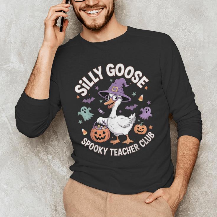 Silly Goose Spooky Teacher Club Halloween Witch Ghost Men's Long Sleeve T-Shirt, novelty gifts, funny gifts Silly Goose Spooky Teacher Club Halloween Witch Ghost Men's Long Sleeve T-Shirt, novelty gifts, funny gifts