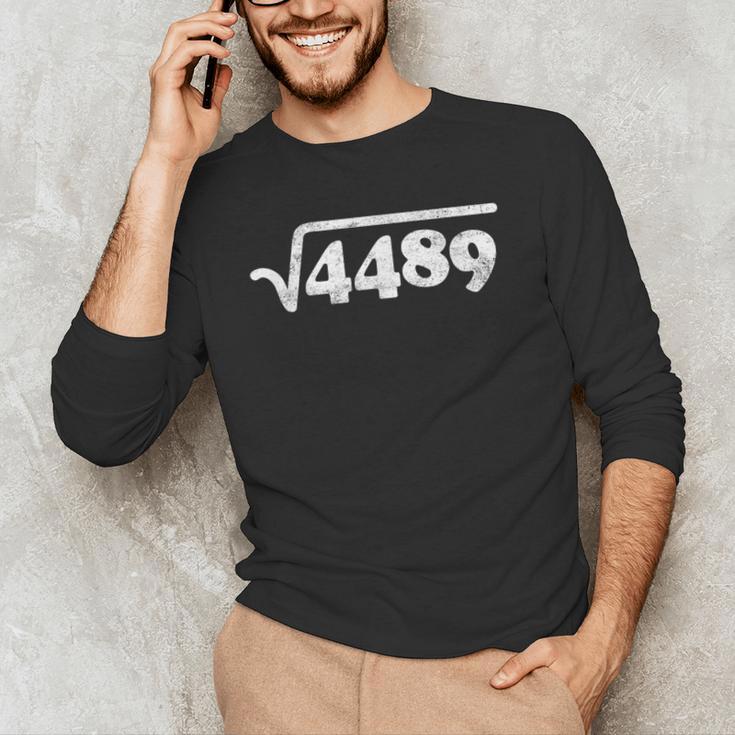 Sixty Seven 67 Meme Square Root 4489 Slang Math Teacher Men's Long Sleeve T-Shirt, novelty gifts, funny gifts